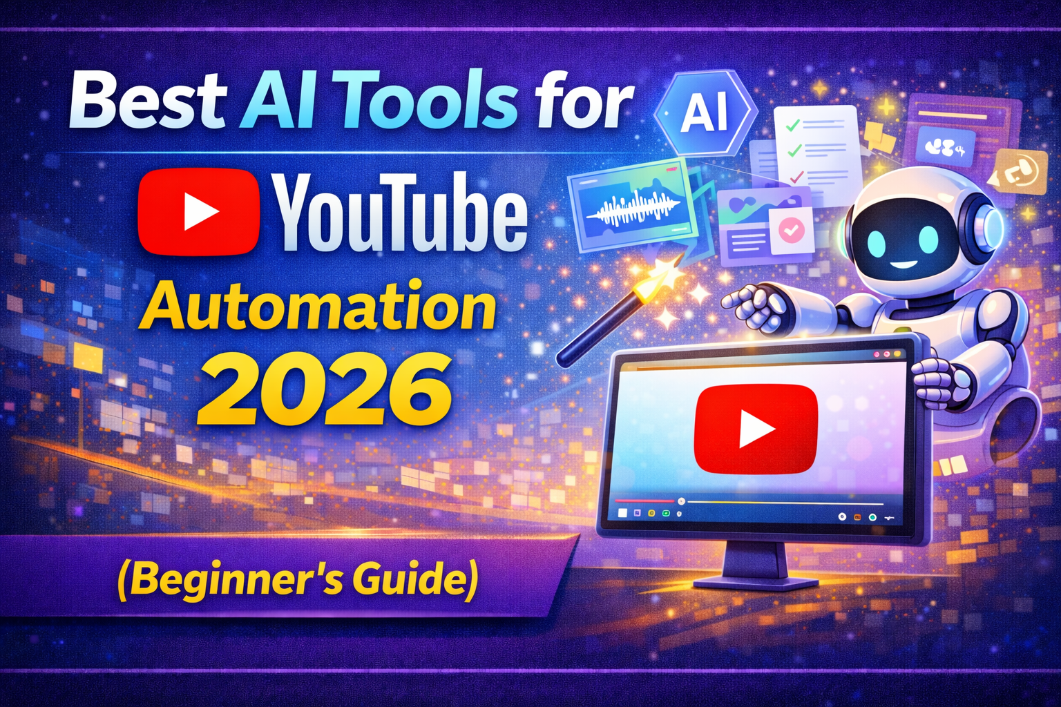 Discover the best AI tools for YouTube automation in 2026. Learn features, pros, cons, and how beginners can grow channels faster with AI.