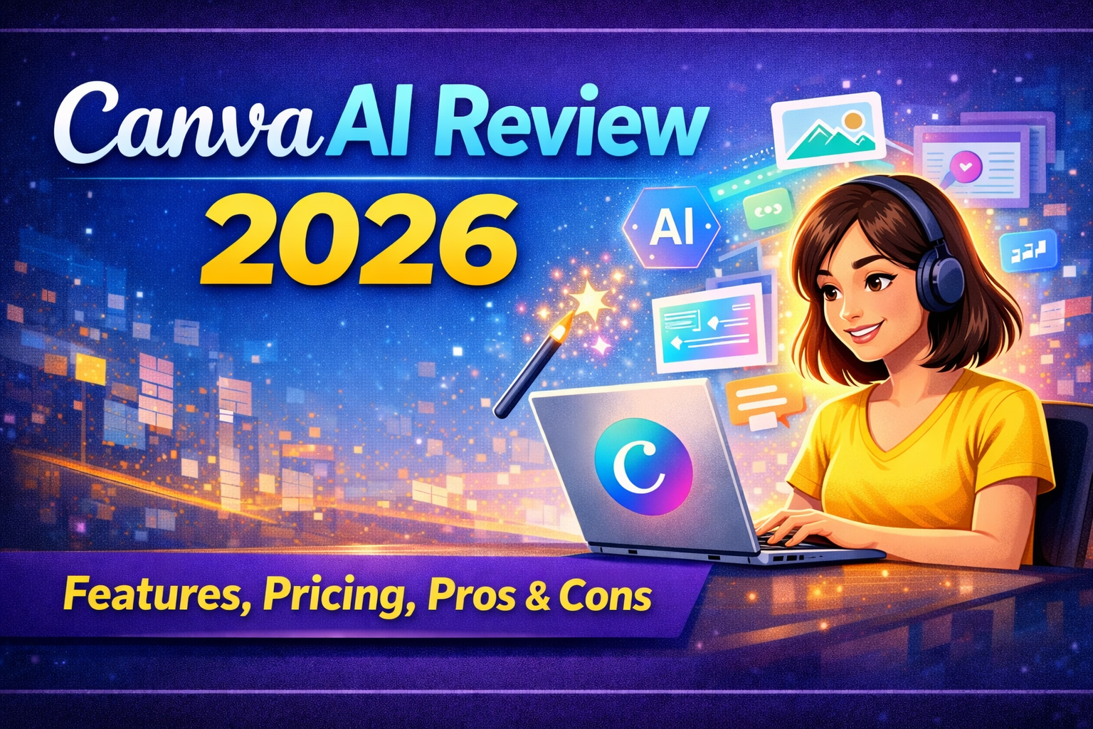 Honest Canva AI Review covering features, pricing, pros, cons, and real use cases. Find out if Canva AI is worth it for beginners in 2026.