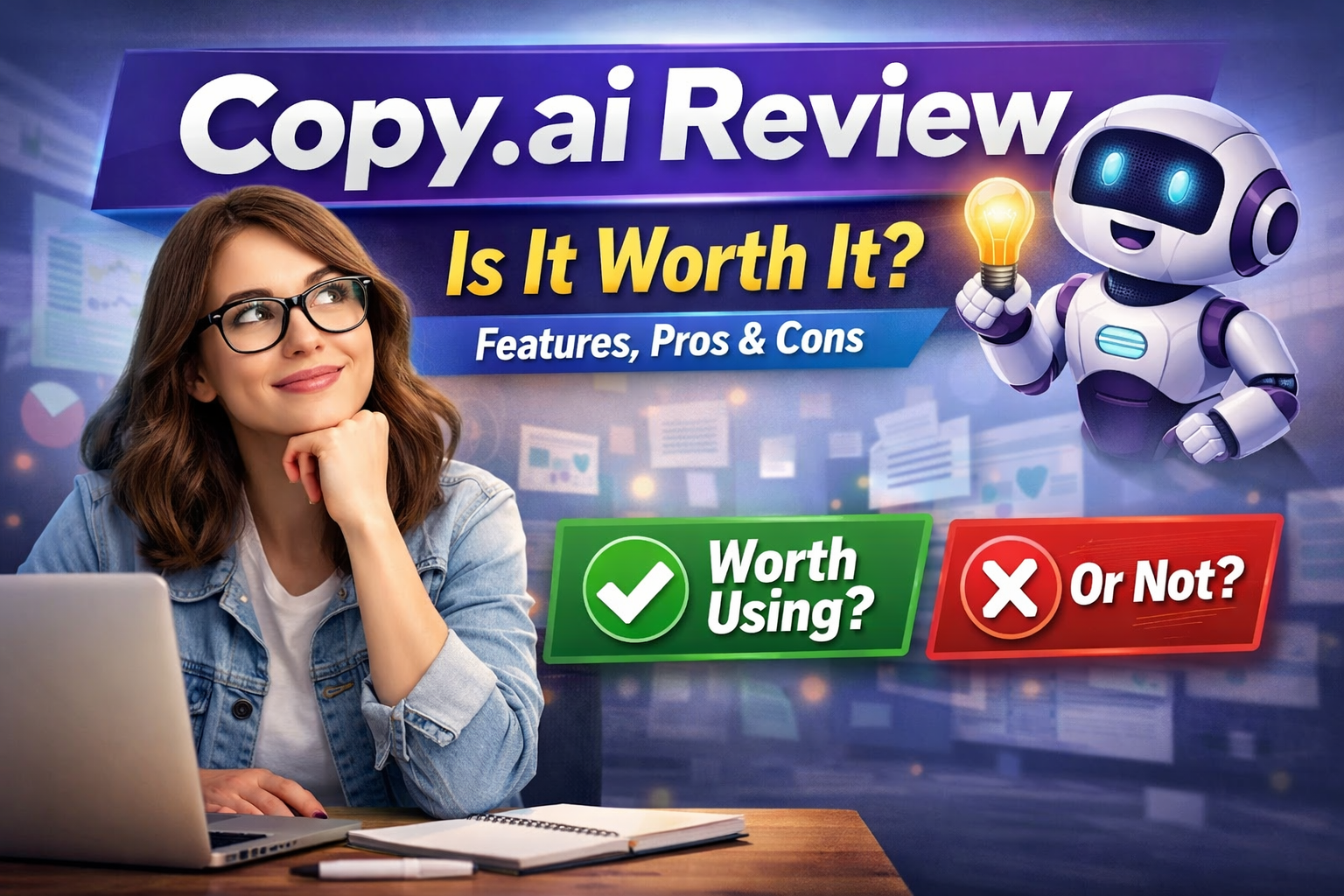 Honest Copy.ai review for beginners. Explore features, pricing, pros & cons, and whether Copy.ai is worth it for content creators in 2026.